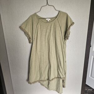 Olive green tunic top size Medium